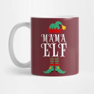 Mama elf family matching Christmas Mug